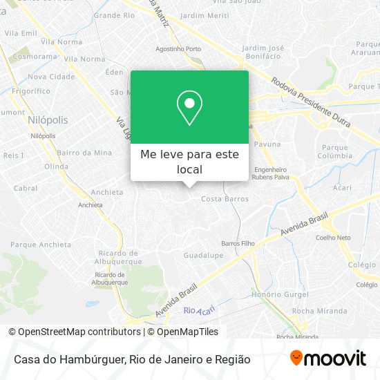 Casa do Hambúrguer mapa