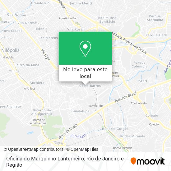 Oficina do Marquinho Lanterneiro mapa
