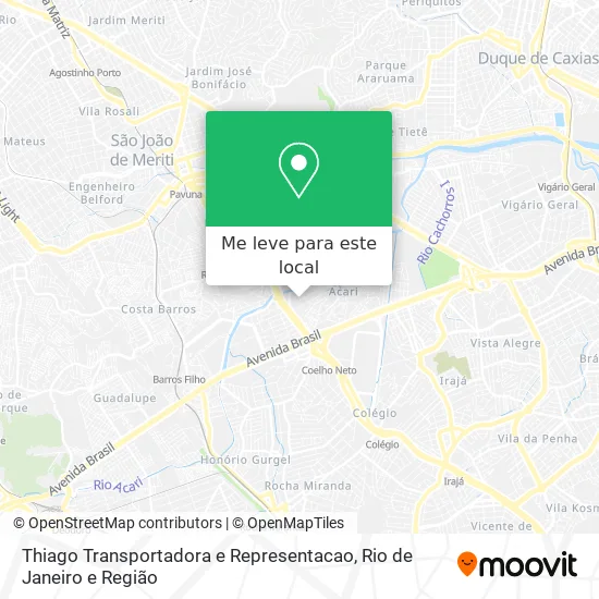 Thiago Transportadora e Representacao mapa