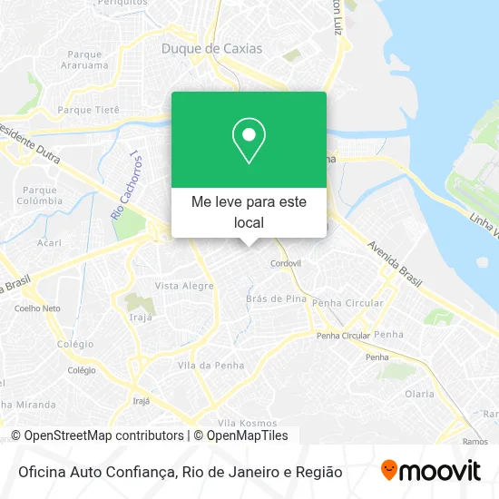 Oficina Auto Confiança mapa