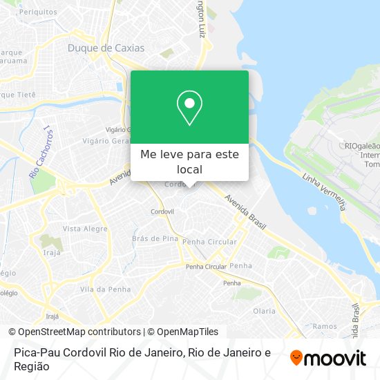 Pica-Pau Cordovil Rio de Janeiro mapa