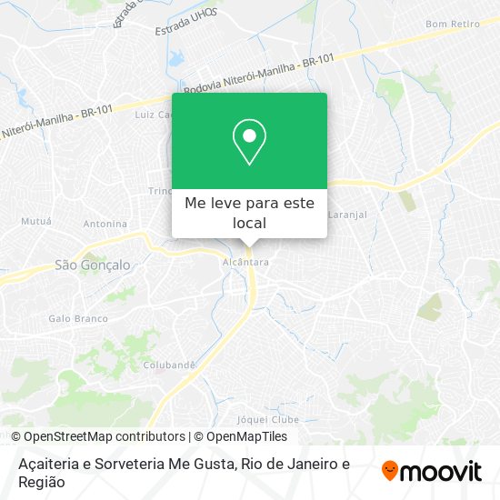 Açaiteria e Sorveteria Me Gusta mapa