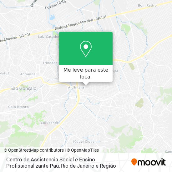 Centro de Assistencia Social e Ensino Profissionalizante Pau mapa