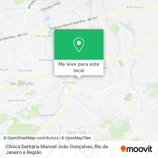 Clínica Dentária Manoel João Gonçalves mapa