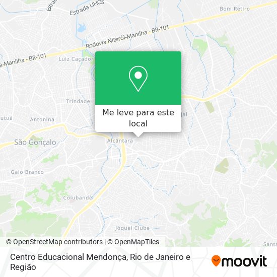 Centro Educacional Mendonça mapa