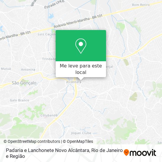 Padaria e Lanchonete Novo Alcântara mapa