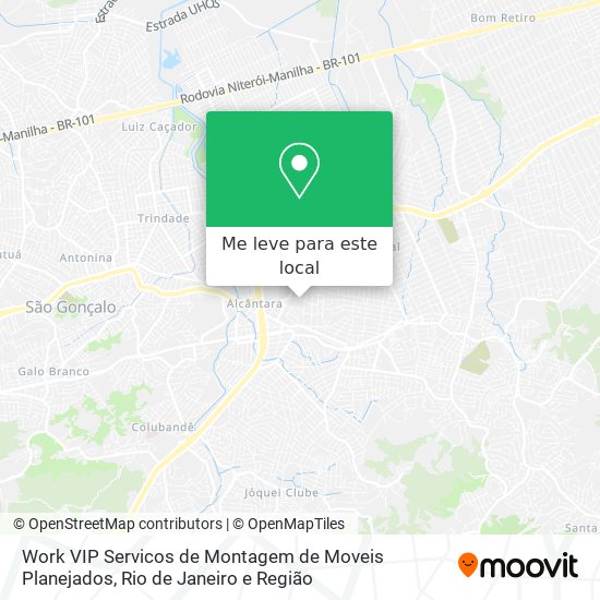 Work VIP Servicos de Montagem de Moveis Planejados mapa