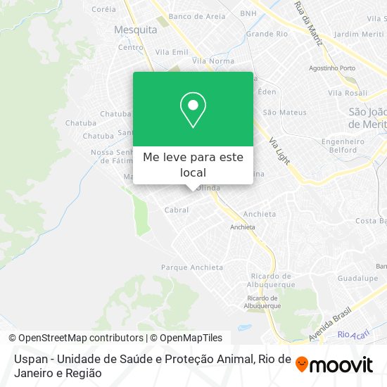 Uspan - Unidade de Saúde e Proteção Animal mapa