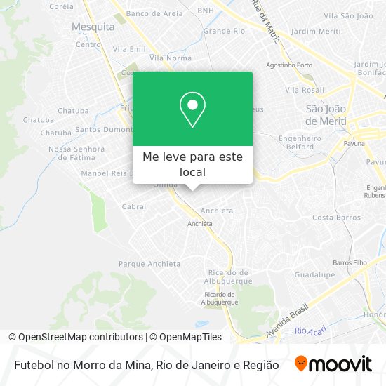 Futebol no Morro da Mina mapa