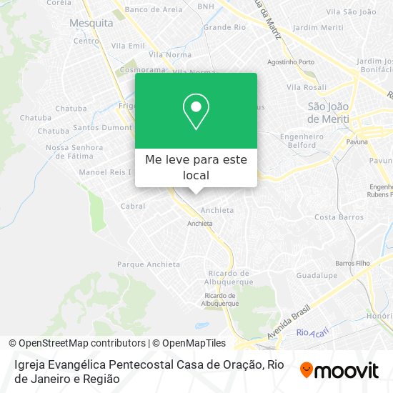 Igreja Evangélica Pentecostal Casa de Oração mapa