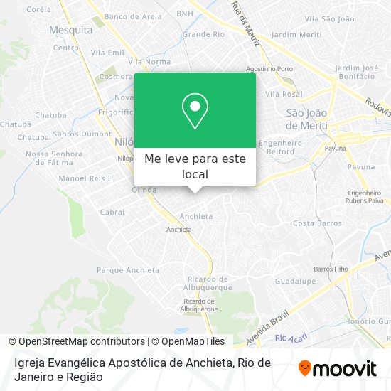 Igreja Evangélica Apostólica de Anchieta mapa