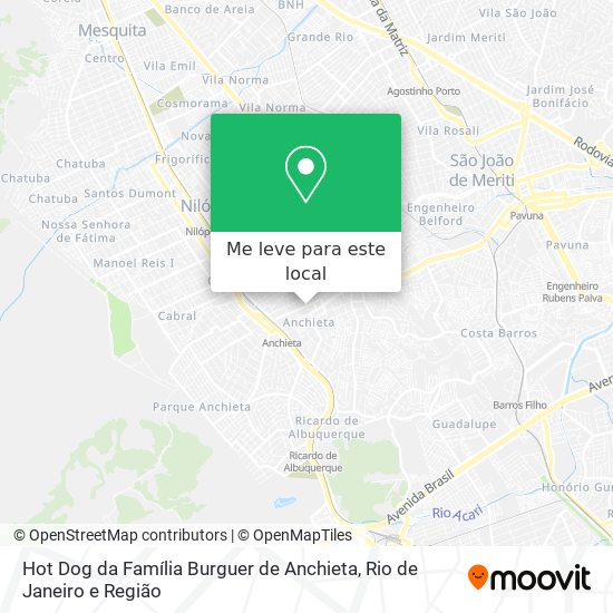 Hot Dog da Família Burguer de Anchieta mapa