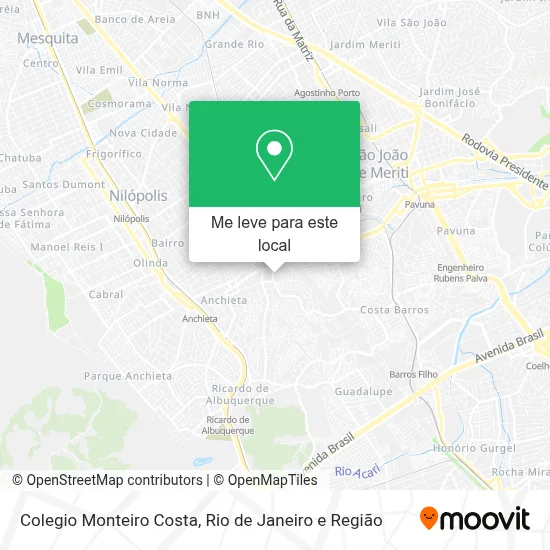 Colegio Monteiro Costa mapa