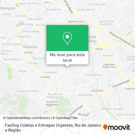 Fastlog Coletas e Entregas Urgentes mapa