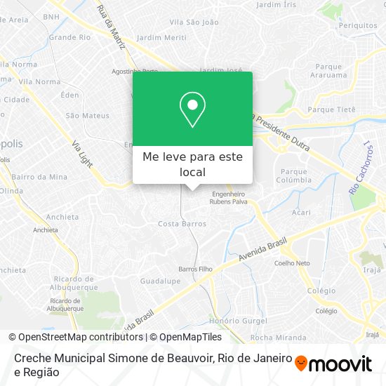 Creche Municipal Simone de Beauvoir mapa