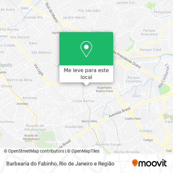 Barbearia do Fabinho mapa