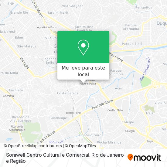 Soniwell Centro Cultural e Comercial mapa