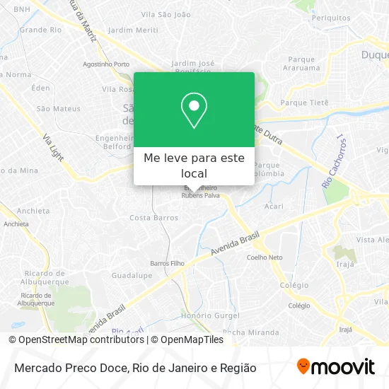 Mercado Preco Doce mapa