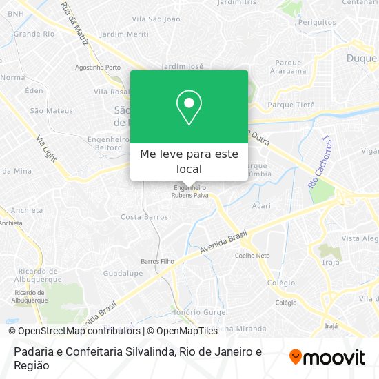 Padaria e Confeitaria Silvalinda mapa