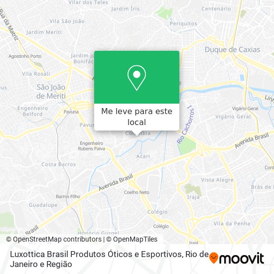 Luxottica Brasil Produtos Óticos e Esportivos mapa