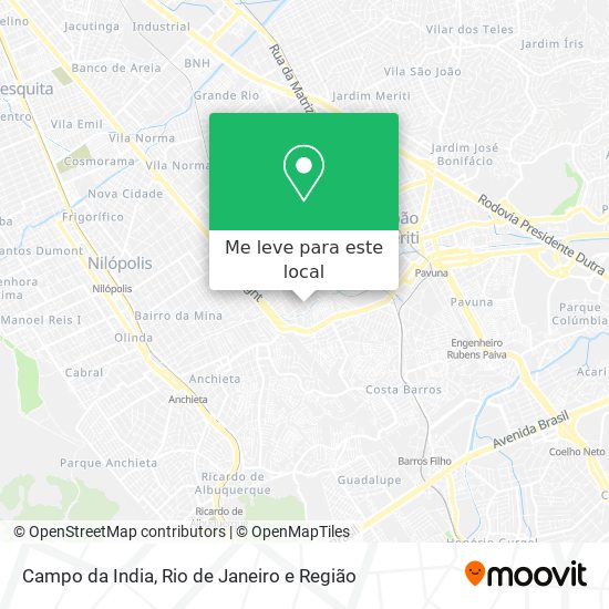 Campo da India mapa