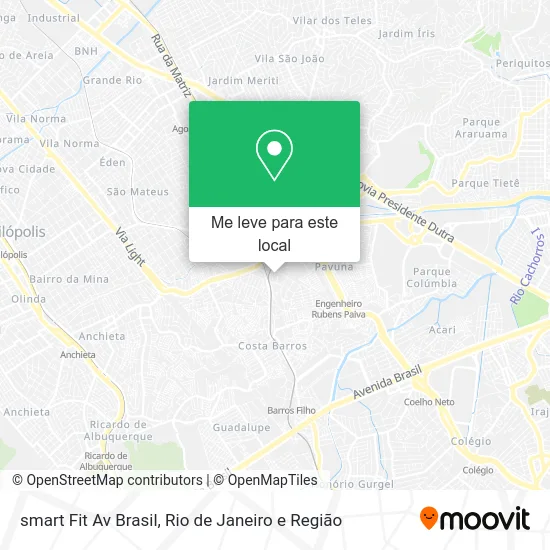 smart Fit Av Brasil mapa