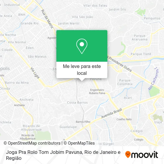 Joga Pra Rolo Tom Jobim Pavuna mapa