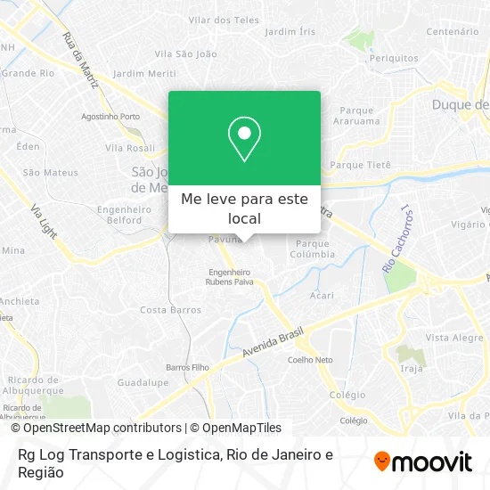 Rg Log Transporte e Logistica mapa
