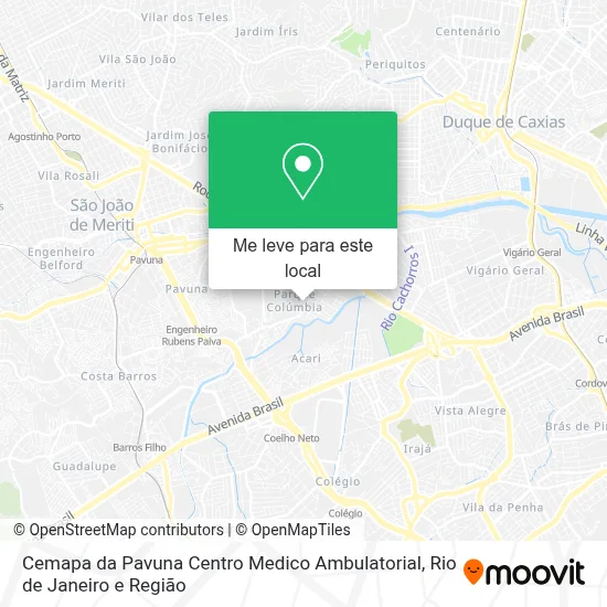 Cemapa da Pavuna Centro Medico Ambulatorial mapa