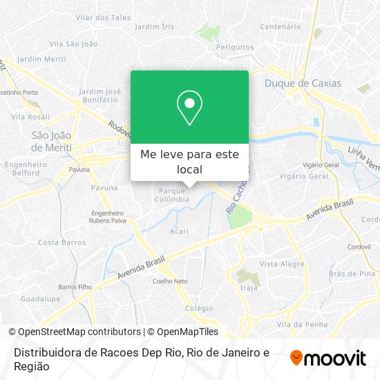Distribuidora de Racoes Dep Rio mapa