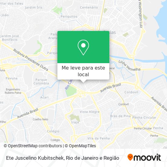 Ete Juscelino Kubitschek mapa