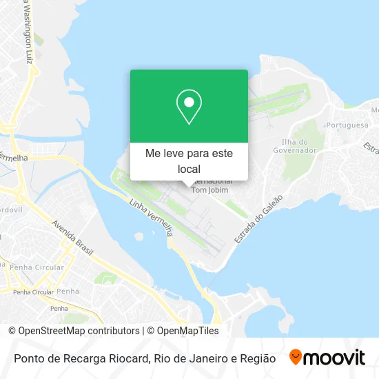 Ponto de Recarga Riocard mapa