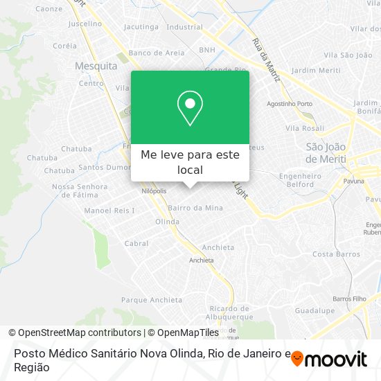 Posto Médico Sanitário Nova Olinda mapa