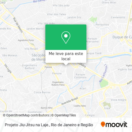 Projeto Jiu-Jitsu na Laje. mapa