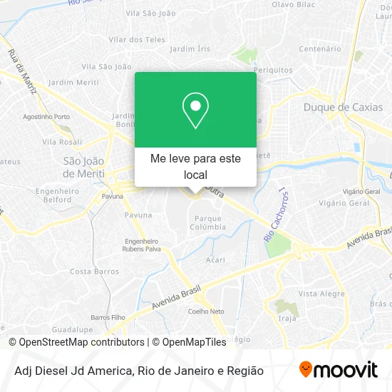 Adj Diesel Jd America mapa