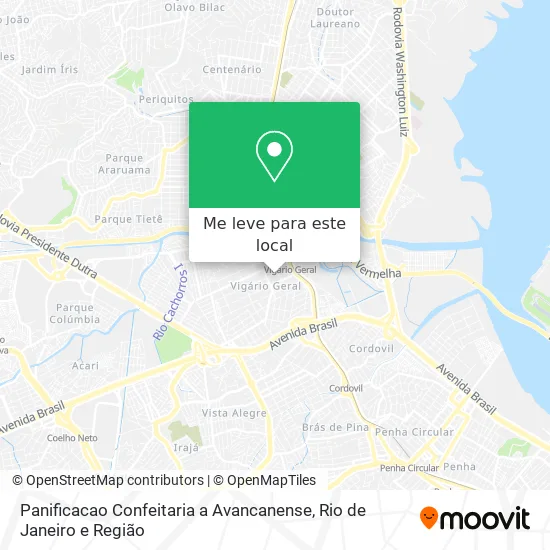Panificacao Confeitaria a Avancanense mapa