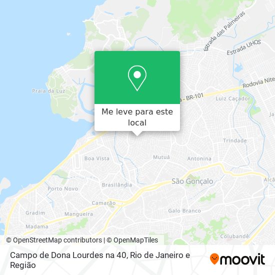 Campo de Dona Lourdes na 40 mapa