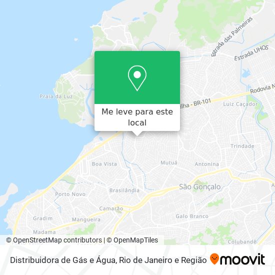 Distribuidora de Gás e Água mapa