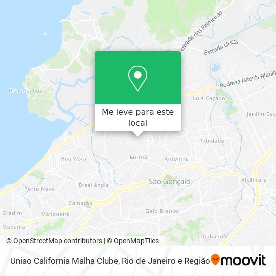 Uniao California Malha Clube mapa