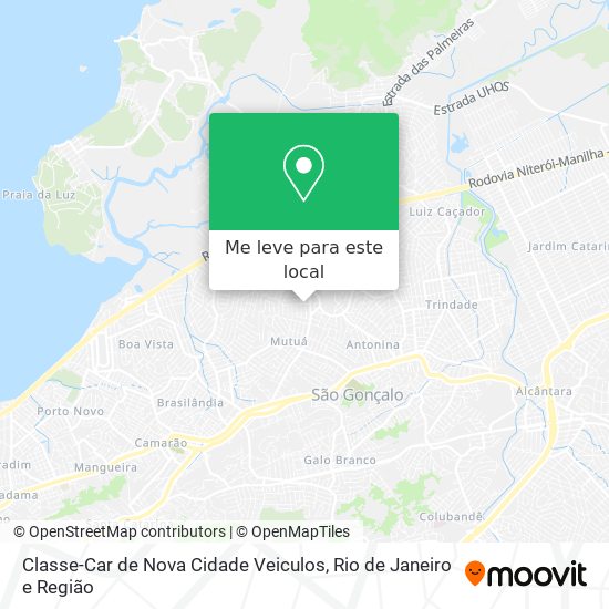 Classe-Car de Nova Cidade Veiculos mapa