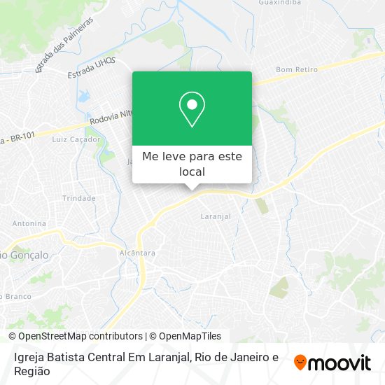 Igreja Batista Central Em Laranjal mapa