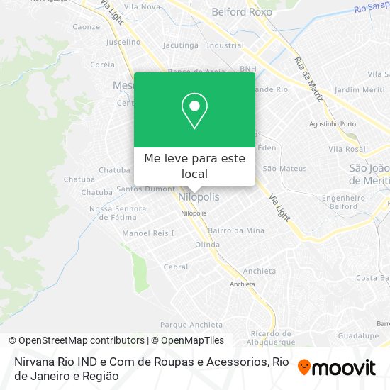 Nirvana Rio IND e Com de Roupas e Acessorios mapa
