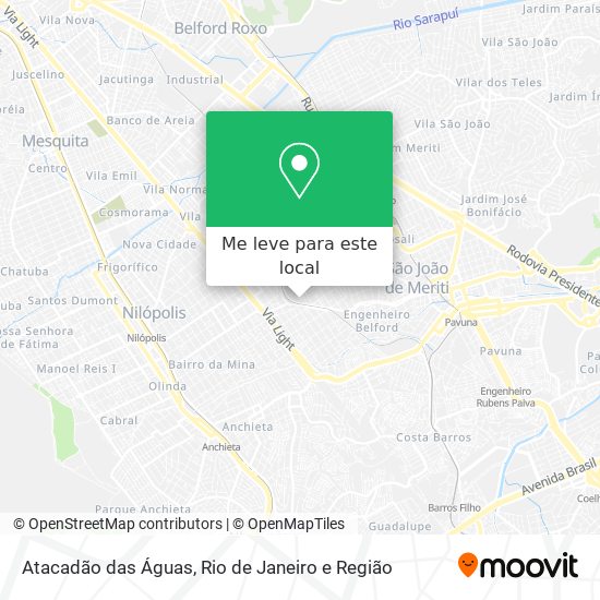Atacadão das Águas mapa