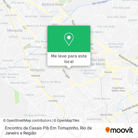 Encontro de Casais Pib Em Tomazinho mapa