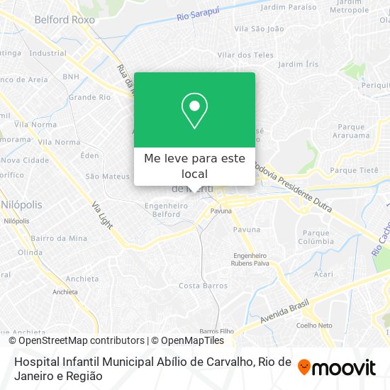Hospital Infantil Municipal Abílio de Carvalho mapa