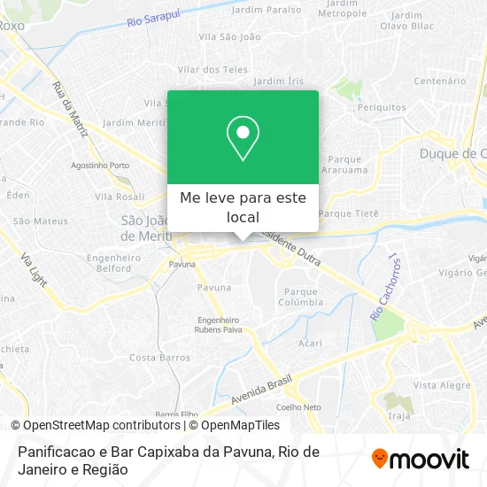 Panificacao e Bar Capixaba da Pavuna mapa