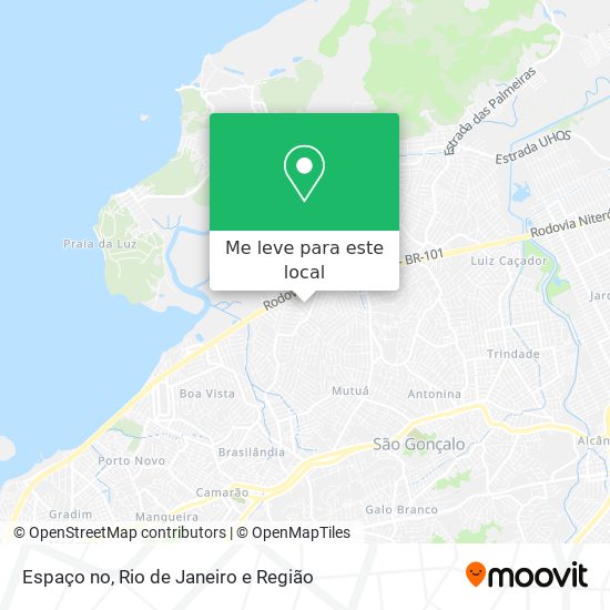 Espaço no mapa