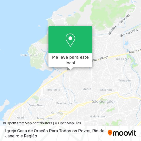 Igreja Casa de Oração Para Todos os Povos mapa