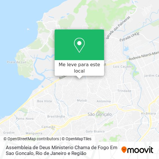 Assembleia de Deus Ministerio Chama de Fogo Em Sao Goncalo mapa