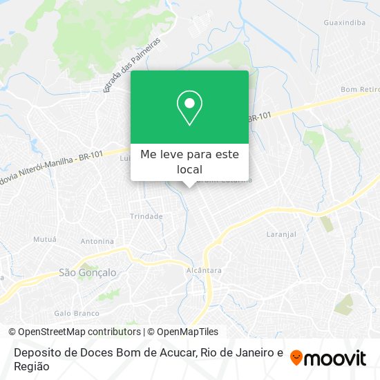 Deposito de Doces Bom de Acucar mapa